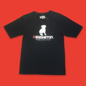 Vintage Y2K Reggaeton The Official Perreo Brand Dog Tee in Black